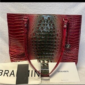 Brahmin Abigail Tote Garland Ombre Melbourne Leather NWT